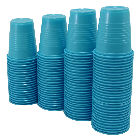 Pahare de unica folosinta, 200 ml, albastru marin, set 100 bucati [3]