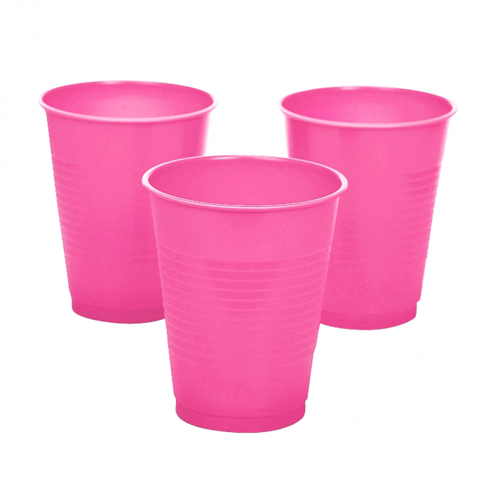 Pahare de unica folosinta, 200 ml, fucsia, set 100 bucati [2]