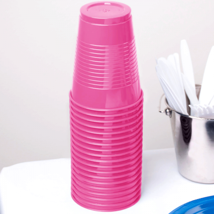 Pahare de unica folosinta, 200 ml, fucsia, set 100 bucati [4]