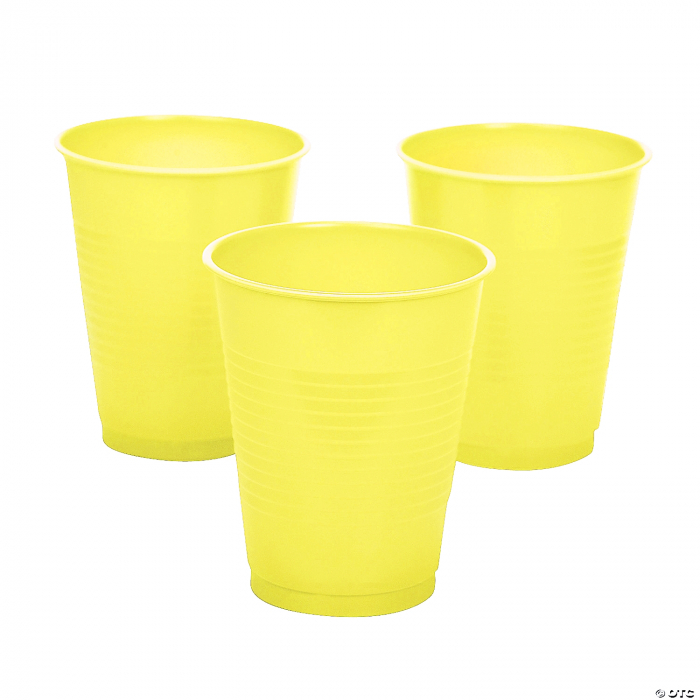 Pahare de unica folosinta, 200 ml, galben, set 100 bucati [2]