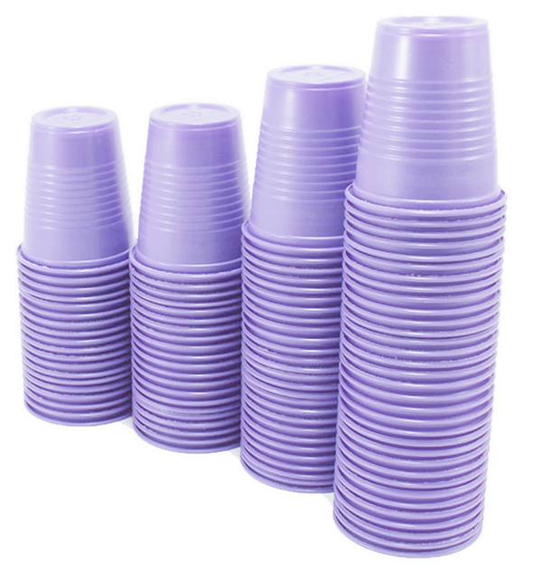 Pahare de unica folosinta, 200 ml, mov, set 100 bucati [3]
