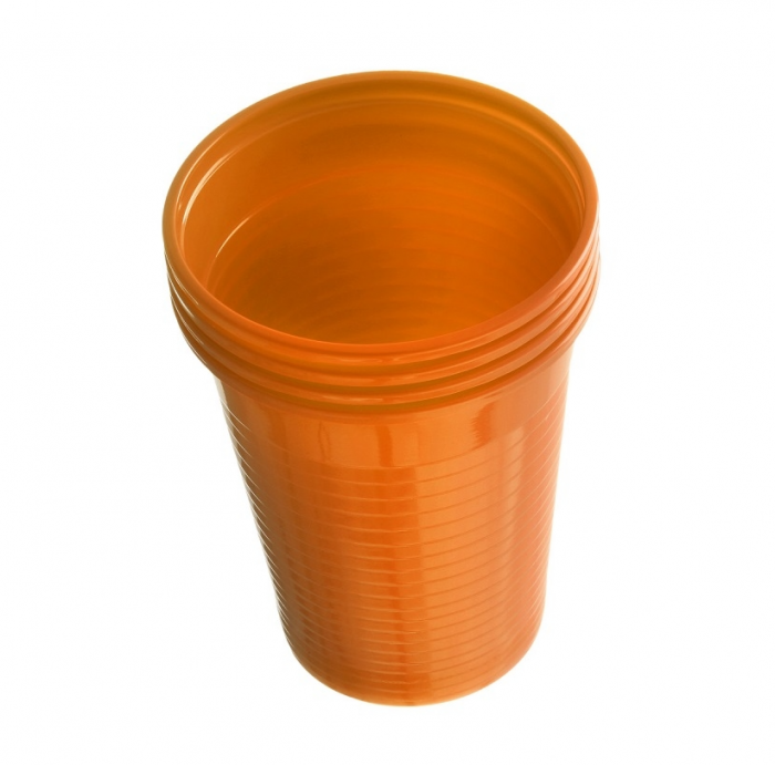 Pahare de unica folosinta, 200 ml, portocaliu, set 100 bucati [3]