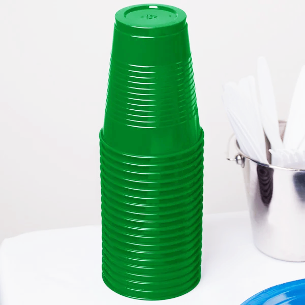 Pahare de unica folosinta, 200 ml, verde, set 100 bucati [4]