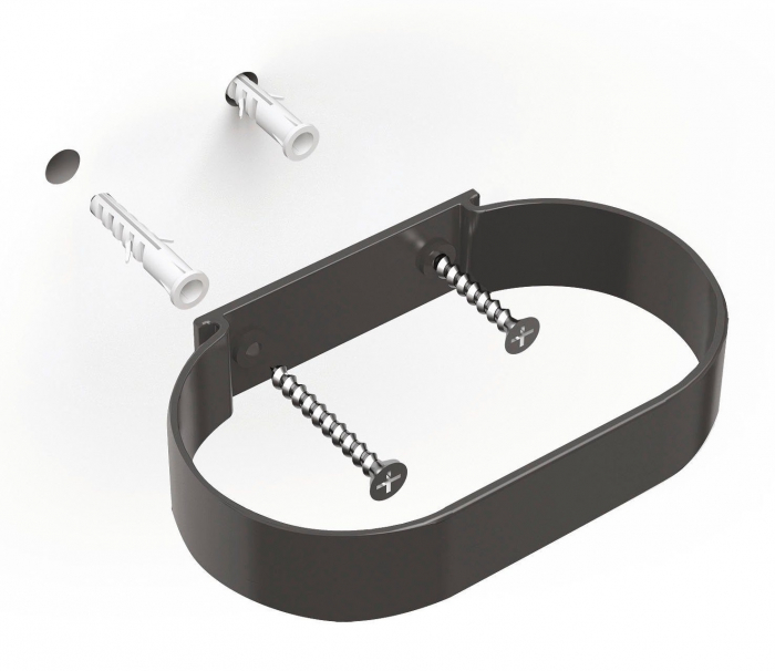 Perie toaleta flexibila Cleany cu suport inox, finisaj negru, 13x8x47 cm [7]