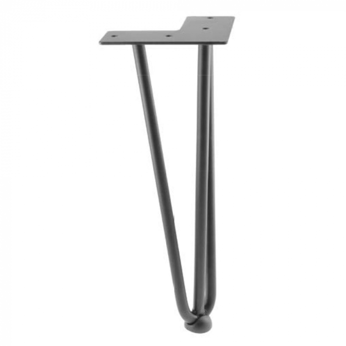 Picior de masa Arto cu 3 tije Ø12 mm, finisaj negru mat, H:304 mm, set 4 bucati [2]