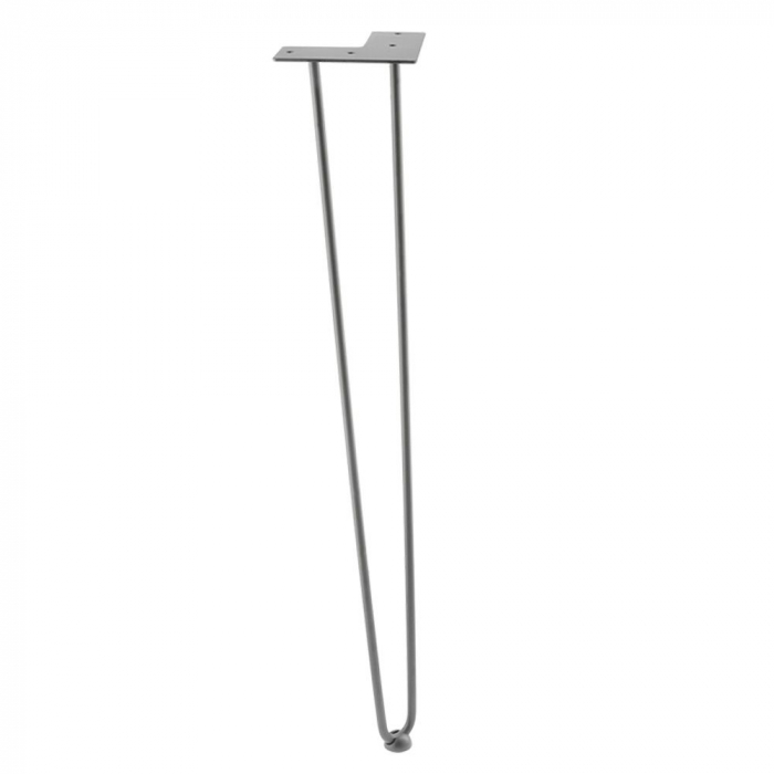 Picior de masa Arto Ø12 mm, finisaj negru mat, H:711 mm, set 4 bucati [2]