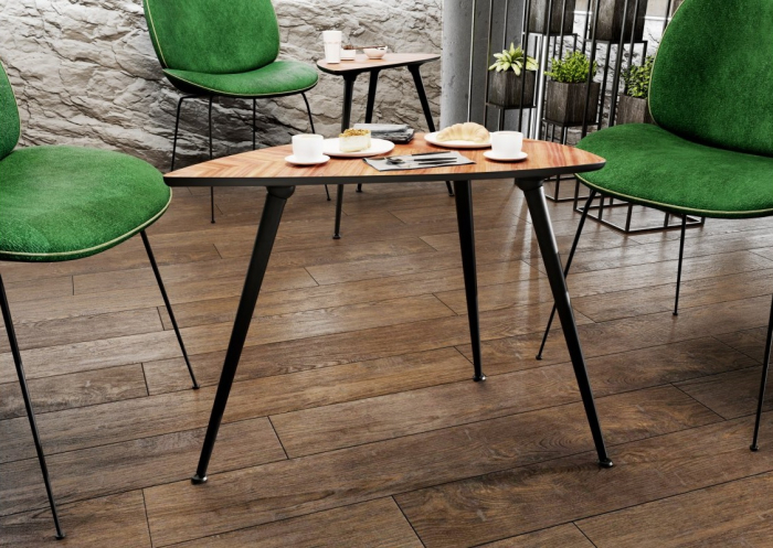 Picior de masa inclinat X-Line, pliabil, reglabil, finisaj negru mat, H:710 mm, D:40 mm [3]