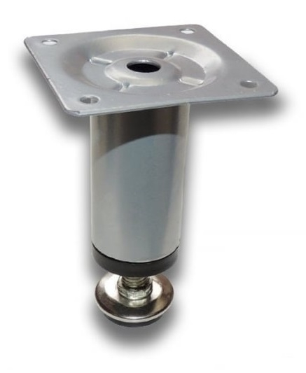 Picior metalic cilindric pentru mobilier, finisaj aluminiu [1]