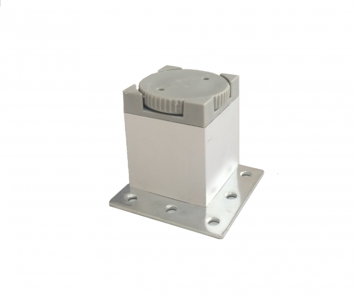 Picior metalic pentru mobilier H:50 mm, finisaj aluminiu, profil patrat 40x40 mm fara masca, AN1 [2]