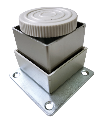 Picior metalic pentru mobilier H:50 mm, finisaj inox, profil patrat 40x40 mm cu masca [2]