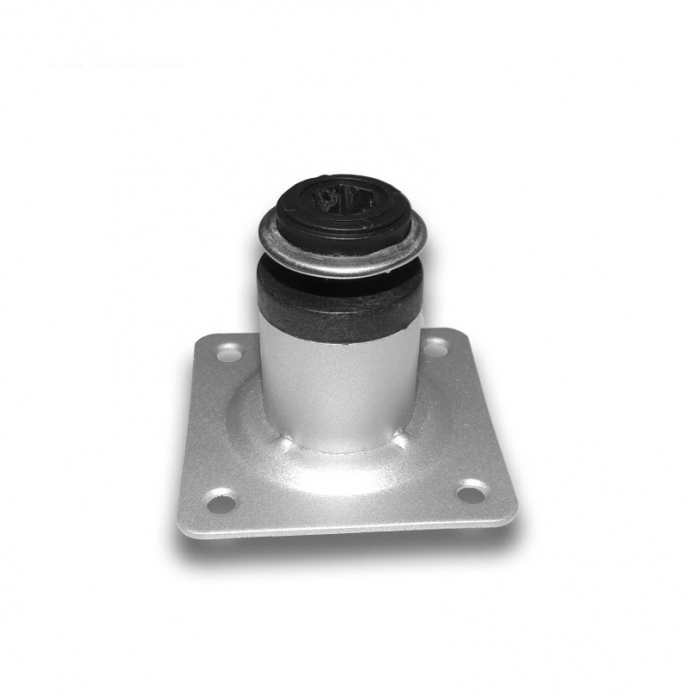 Picior metalic cilindric pentru mobilier H:50 mm, Ø30 mm, finisaj aluminiu [2]