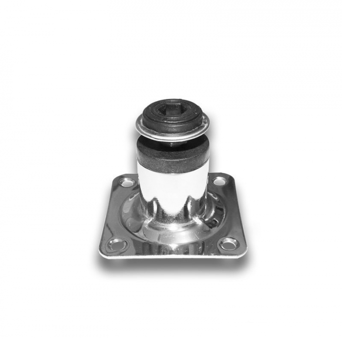 Picior metalic cilindric pentru mobilier H:50 mm, Ø30 mm, finisaj crom lucios [2]