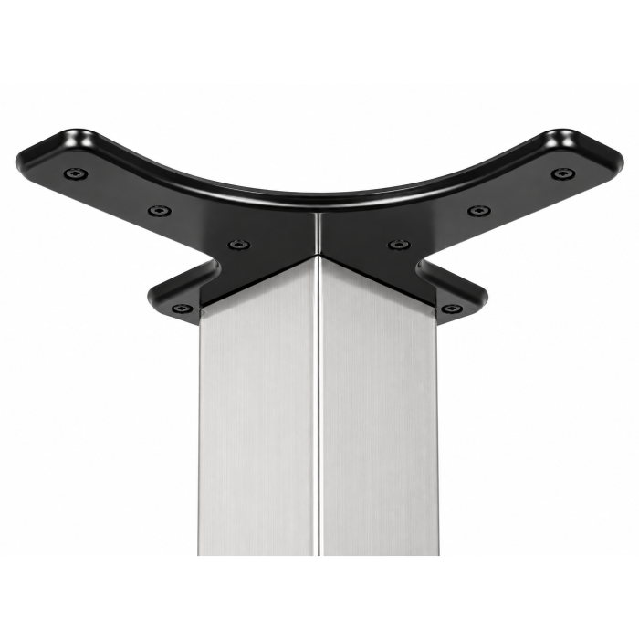 Picior pentru masă cu profil pătrat 50x50 mm, finisaj aluminiu, H:710 [2]