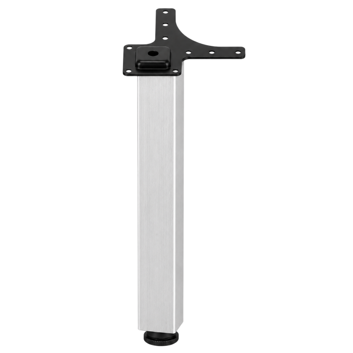 Picior pentru masă cu profil pătrat 50x50 mm, finisaj aluminiu, H:710, set 4 bucăți [3]