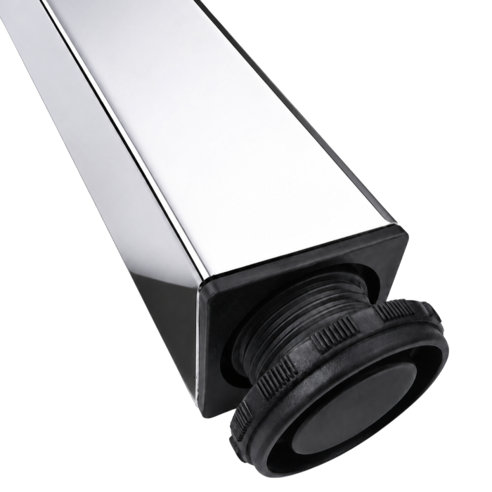 Picior pentru masă cu profil pătrat 50x50 mm, finisaj crom lucios, H:710 [4]