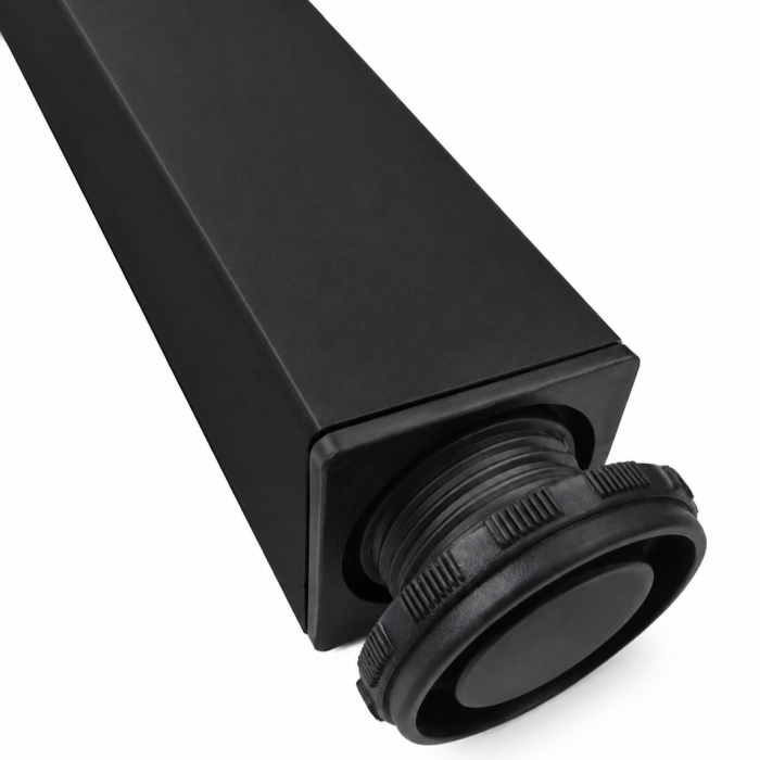 Picior pentru masă cu profil pătrat 50x50 mm, finisaj negru mat, H:710, set 4 bucăți [4]