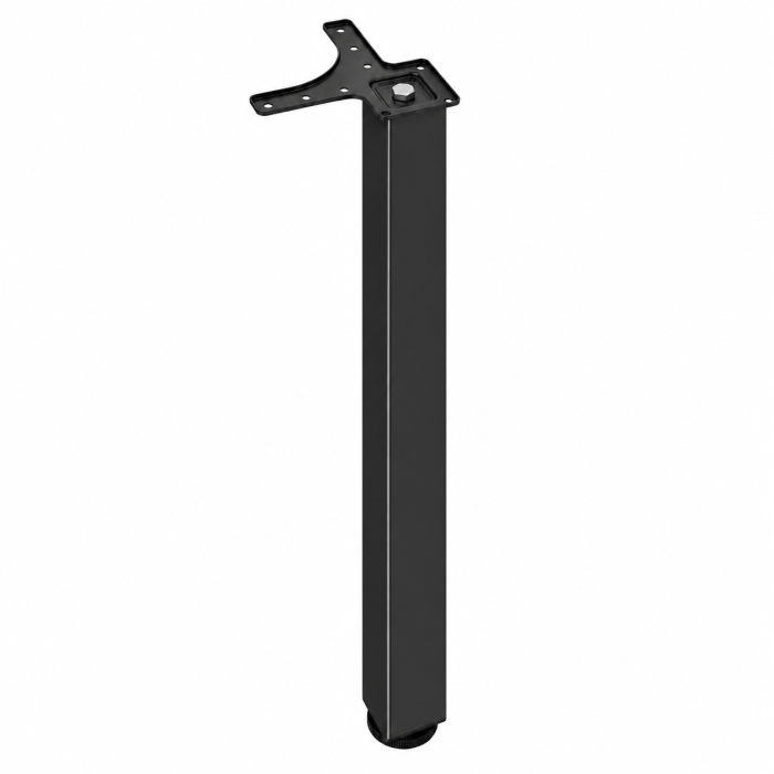 Picior pentru masă cu profil pătrat 50x50 mm, finisaj negru mat, H:710, set 4 bucăți [5]