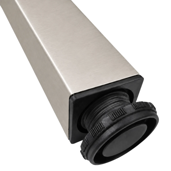 Picior pentru masă cu profil pătrat 50x50 mm, finisaj nichel satinat, H:710, set 4 bucăți [4]