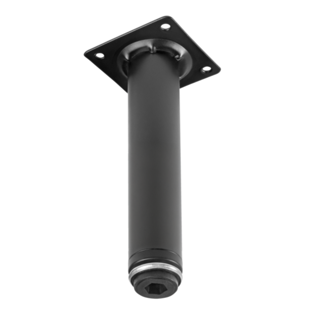 Picior pentru mobilă BD-150 GTV reglabil, cilindric, negru mat, H: 150 mm [2]