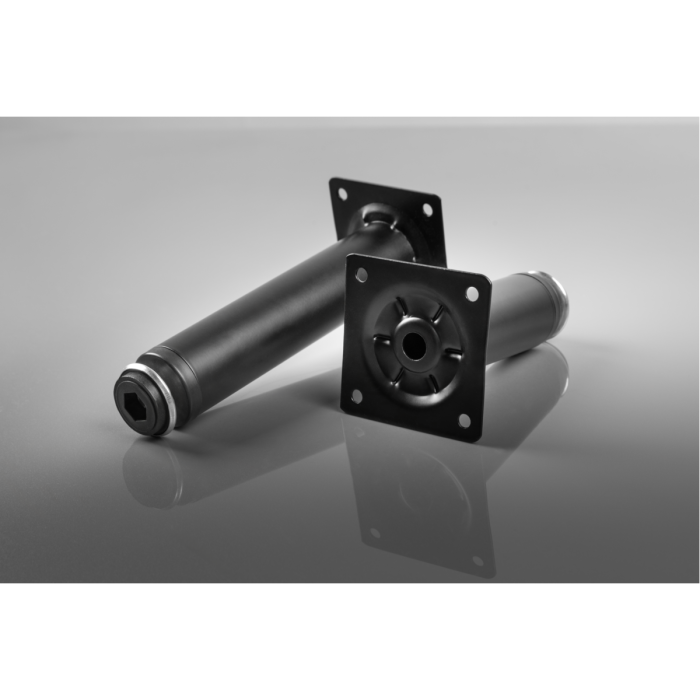 Picior pentru mobilă BD-150 GTV reglabil, cilindric, negru mat, H: 150 mm [5]