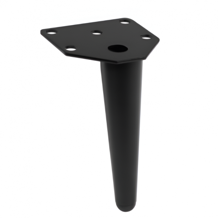 Picior pentru mobilier Anchor, finisaj negru mat GT, H:100 mm [1]