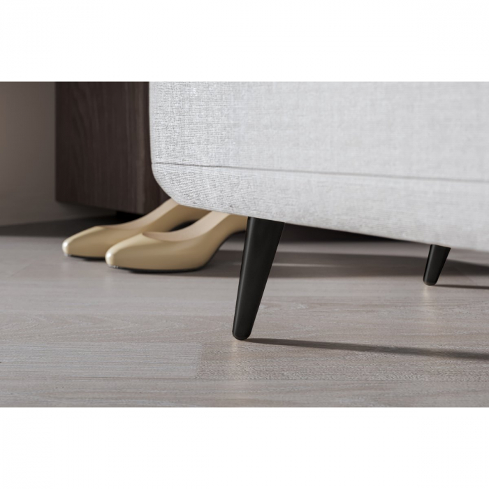 Picior pentru mobilier Anchor, finisaj negru mat GT, H:130 mm [3]