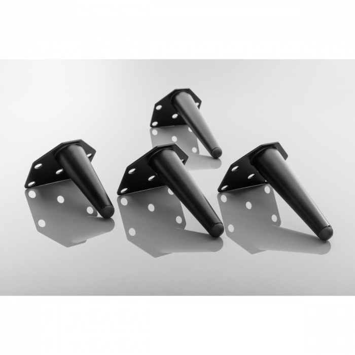 Picior pentru mobilier Anchor, finisaj negru mat GT, H:130 mm [4]