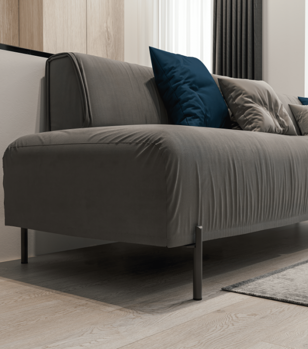 Picior pentru mobilier Ronda, finisaj negru mat GT, H:180 mm [3]