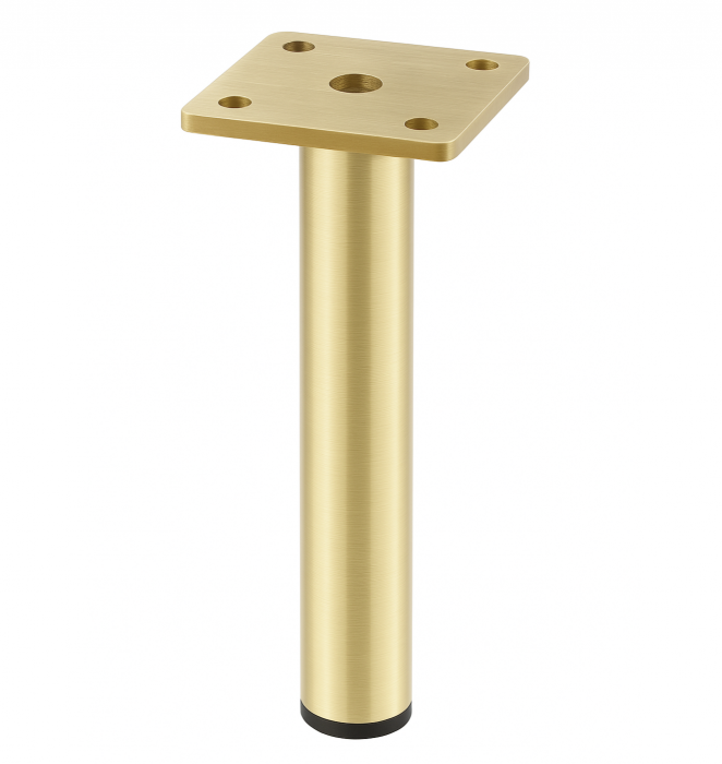 Picior pentru mobilier Ronda Simplu, finisaj auriu periat GT, H:180 mm [1]