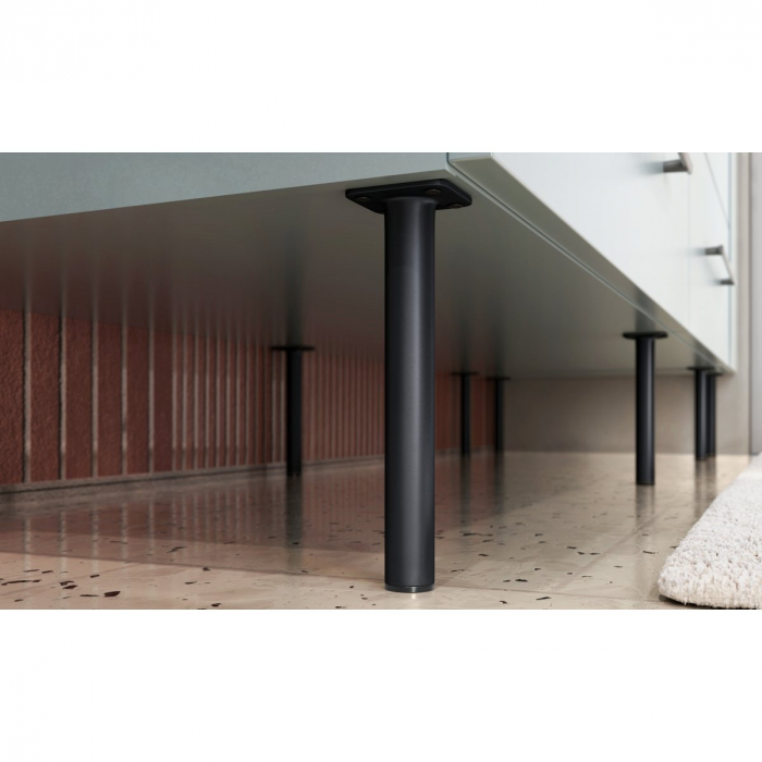 Picior pentru mobilier Ronda Simplu, finisaj negru mat GT, H:180 mm [4]