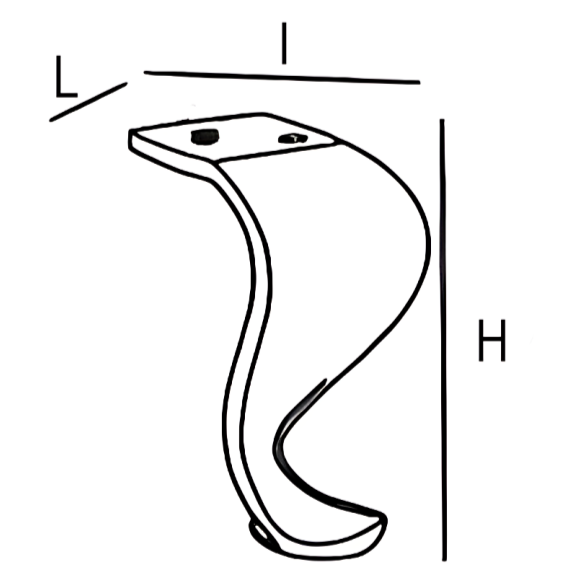 Picior pentru mobilier Sigma, finisaj auriu, H:150 mm [2]