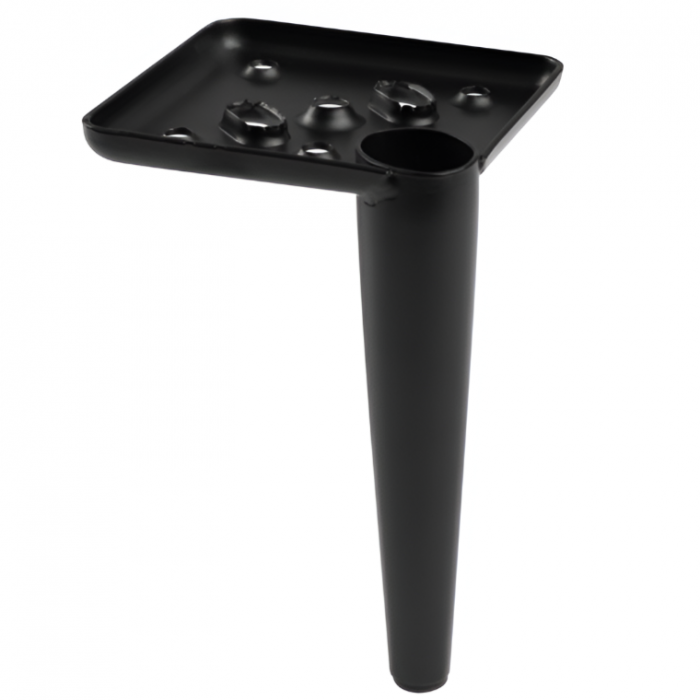 Picior pentru mobilier Square, finisaj negru mat GT, H:150 mm [1]