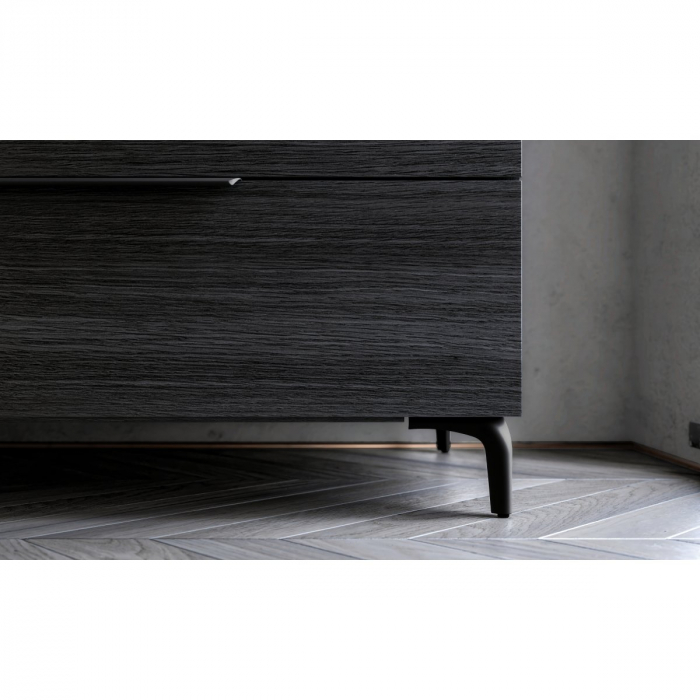 Picior pentru mobilier Stabilis, finisaj negru mat GT, H:120 mm [3]