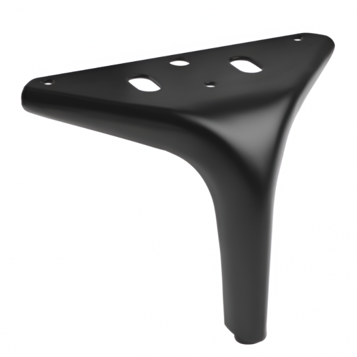 Picior pentru mobilier Stabilis, finisaj negru mat GT, H:120 mm [1]