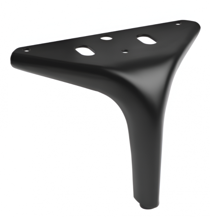 Picior pentru mobilier Stabilis, finisaj negru mat GT, H:150 mm [1]