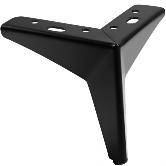 Picior pentru mobilier Star, finisaj negru mat GT, H:125 mm [1]