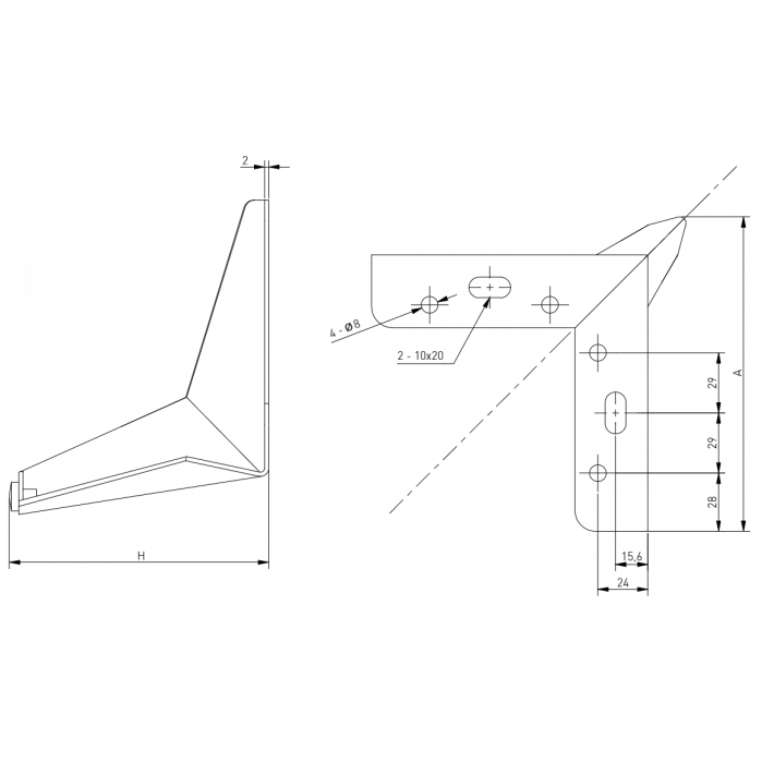 Picior pentru mobilier Star, finisaj negru mat GT, H:135 mm [6]
