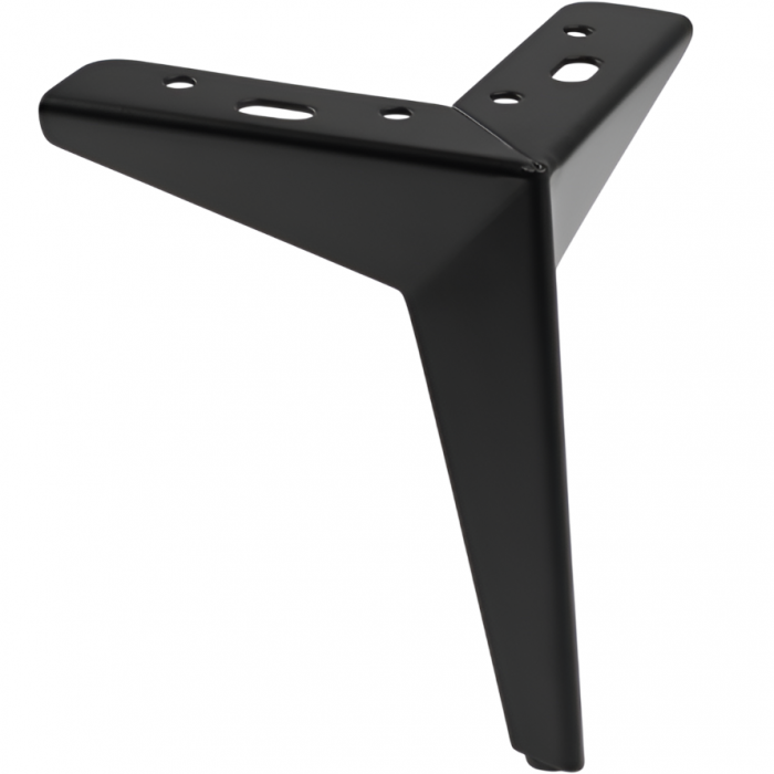 Picior pentru mobilier Star, finisaj negru mat GT, H:155 mm [1]