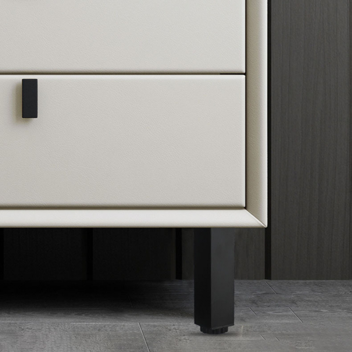 Picior reglabil pentru mobilier, finisaj negru mat, H:100 mm [4]