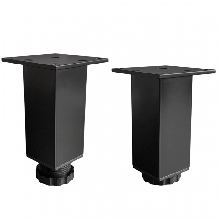Picior reglabil pentru mobilier, finisaj negru mat, H:100 mm [5]
