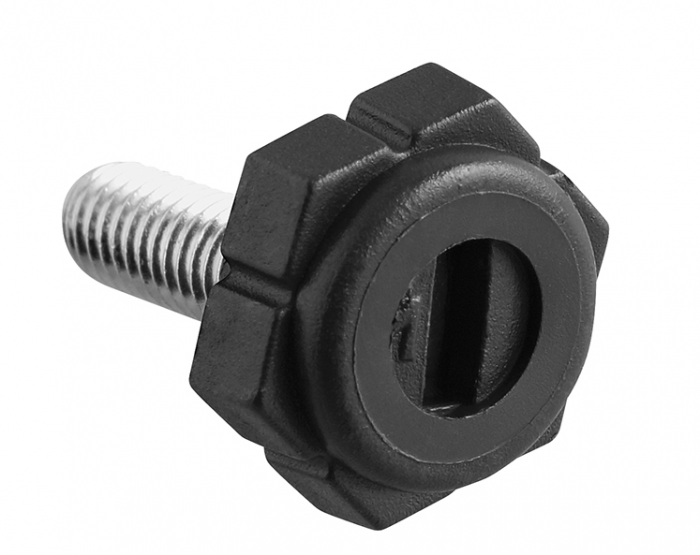 Picior reglabil pentru mobilier M6, negru, H27 mm [2]