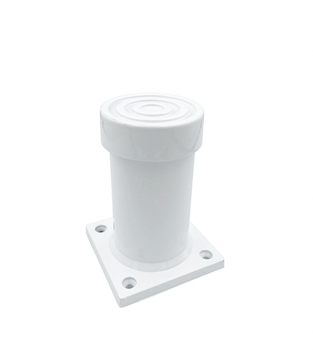 Picior SDF cilindric reglabil pentru mobilier, finisaj alb, H:100 mm [2]