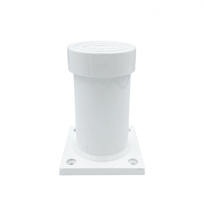 Picior SDF cilindric reglabil pentru mobilier, finisaj alb, H:100 mm [5]