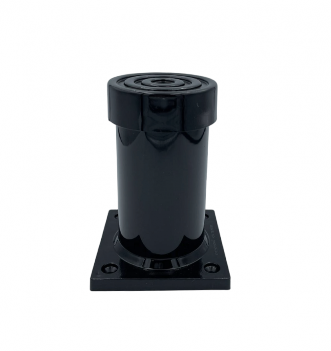 Picior SDF cilindric reglabil pentru mobilier, finisaj negru, H:100 mm [5]