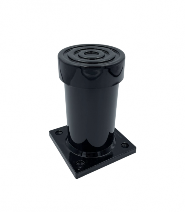 Picior SDF cilindric reglabil pentru mobilier, finisaj negru, H:100 mm [2]