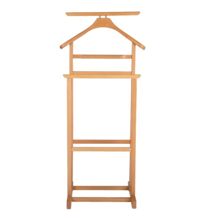 Portmantou dublu din lemn masiv de fag, finisaj natur, 470x360x1010 mm [3]