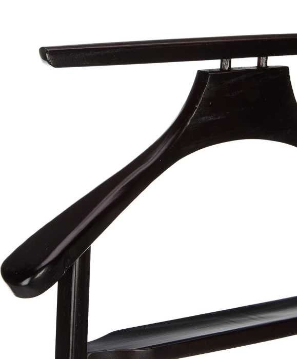 Portmantou dublu din lemn masiv de fag, finisaj wenge maro, 470x360x1010 mm [4]