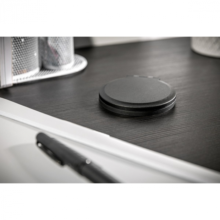 Priza incorporabila in blat Charger Plus, cu o priza Schuko, incarcator wireless si porturi incarcare interschimbabile USB tip A+C, HDMI, RJ45, finisaj negru [4]
