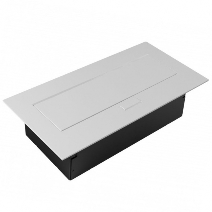 Priza incorporabila in blat, cu 2 prize Schuko si port incarcare USB A+C, finisaj alb [3]