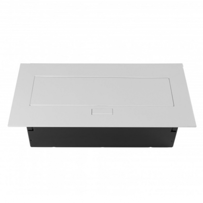 Priza incorporabila in blat, cu 2 prize Schuko si port incarcare USB A+C, finisaj alb [6]